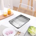 OUMERY 10 Inch Toaster Oven Tray and Rack Set, Small Stainless Steel Baking Pan with Cooling Rack,Dishwasher Safe Baking Sheet. 