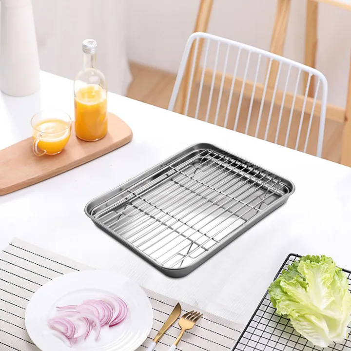 OUMERY%2010%20Inch%20Toaster%20Oven%20Tray%20and%20Rack%20Set,%20Small%20Stainless%20Steel%20Baking%20Pan%20with%20Cooling%20Rack,Dishwasher%20Safe%20Baking%20Sheet%20-%20Image%203