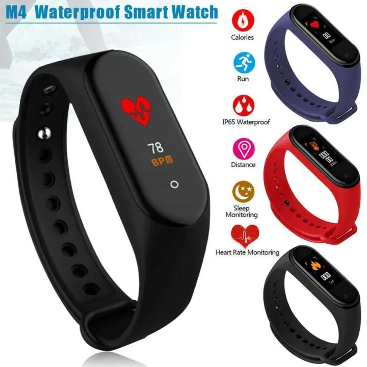 M4%20Smart%20Fitness%20Band%202%20Bracelet/Fitband,%20Heart%20Rate%20Monitor%20Sensor%20Bluetooth%20Wristband%20Waterproof%20Sports%20Health%20Activity%20Tracker%20Watch%20-%20Image%203