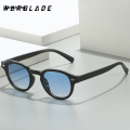 Sutuiying Simple Vintage Round Sunglasses Women Men 2025 Luxury Brand Design High Quality Retro Rivet Yellow Blue Lens Square Sun Glasses Female UV400. 