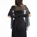 Fashion Solid Color Silky Shawls and Wraps Transparent Organza Sunscreen Long Shiny Cloak Scarves Soft Wedding Bridal Shawl. 