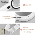 Difutagui Wenefang Sutuiying Magnifying Glass with Light, 30X Handheld Large Magnifying Glass Fifty percent discount New style Original 12 Led Illuminated Lighted Magnifier for Seniors Reading,Solder. 