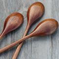 1 Piece Wooden Spoon Bamboo Kitchen Korean Style 9 Inch Natural Wood Soup Tableware Cooking Honey Coffee Spoon Mixing Spoon Encounter. 