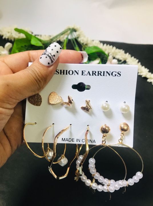 Ear Ring /Trend 2021- 6 Pairs Earrings Set For Women