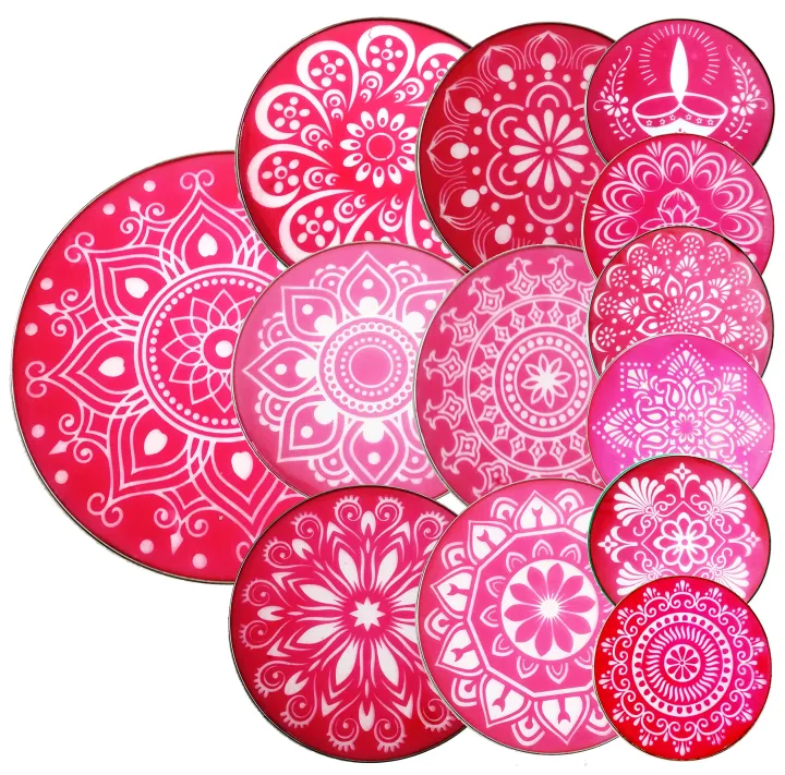 FR 2 Pieces of 7.5 Inches Diameter of Generic Rangoli Tool Round ...