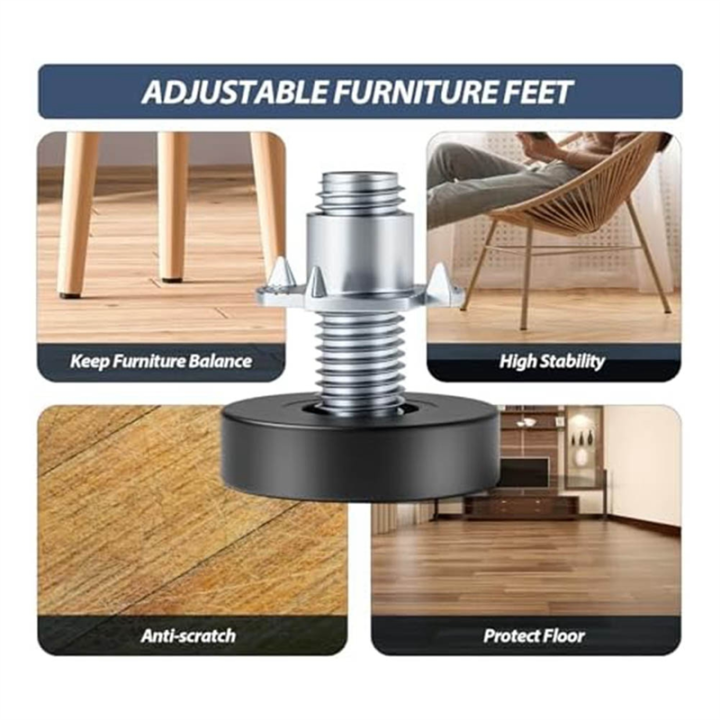 12%20PCS%20Furniture%20Leveling%20Feet%20with%20T-Nuts,%201/4In-20%20UNC%20Thread%20Adjustable%20Levelers,%20Metal%20Leg%20Levelers%20Table%20Feet%20Screw%20on%20for%20Deak%20-%20Image%205