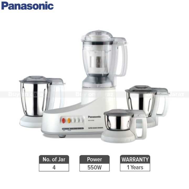 Panasonic MX-AC400 550W 4 Jar Super Mixer Grinder - (White)