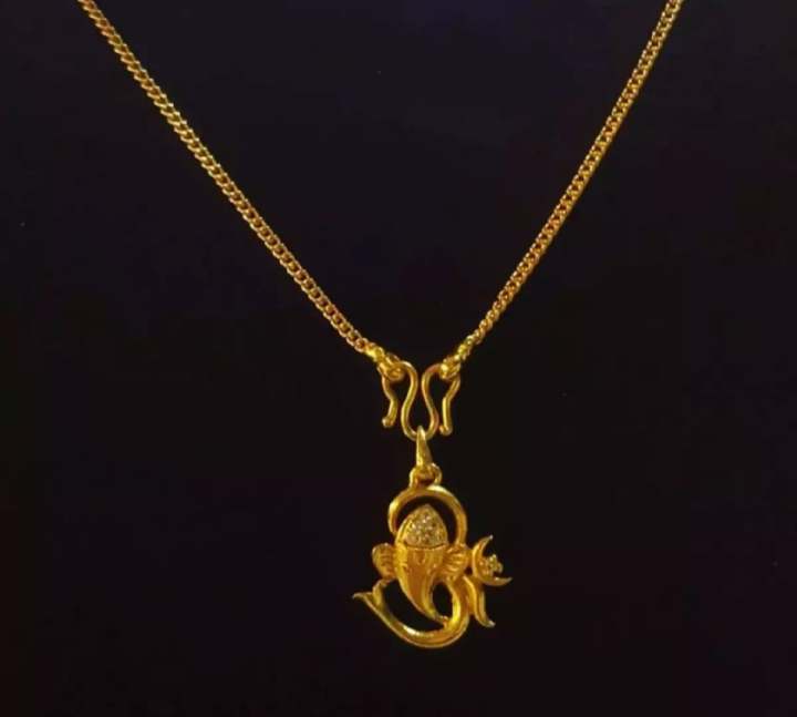 Pure Gold Plated Chain With Ganesh Locket