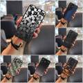 Wrist Strap Dirt-resistant Phone Case For Realme C63 4G/C61 4G Simple Phone Holder Fashion Design Nature Geometry. 