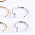 3 In 1 Fake Piercing Stud Set Ear Lip Nose Rings Fake Diaphragm Clip Lip Hoops. 