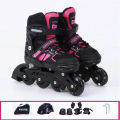 Adjustable Skate Shoes Flashing Light Up Roller Skate 4 Rubber Wheels Skate Shoes Set. 