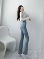 Women's Stretchable High Waist Belly Jeans Pant For Women 365. 