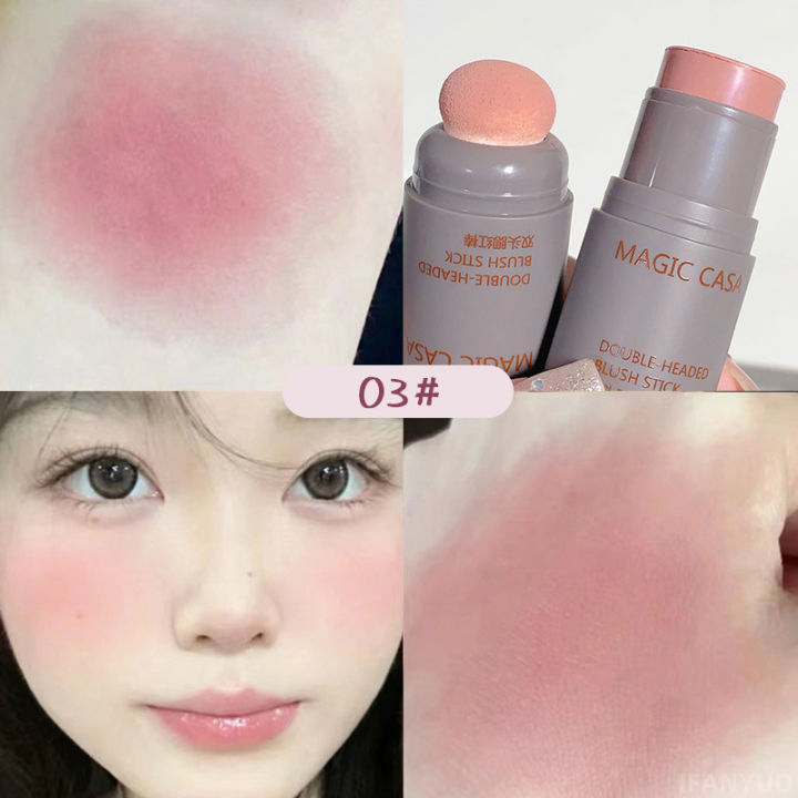 Cheap Blush Stick Waterproof Brightening Face Contouring Shadow Blusher In Bar Longlasting Tint Cheek Korean Cosmetics For Women