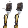 NAMUNY 4Pcs Universal LED Black Tiny Small Indicators Turn Signals Motorcycle Motor Bike for. 
