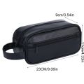 Vintage Multi Pocket Men Wash Bag Handheld Zipper Cosmetic Storage Bag Waterproof Large Capacity Makeup Pouch Trips. 