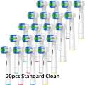 20pcs Electric Toothbrush Heads Compatible with Braun 12 Cross Action 8 Precision Clean Replacement heads for Oral B. 