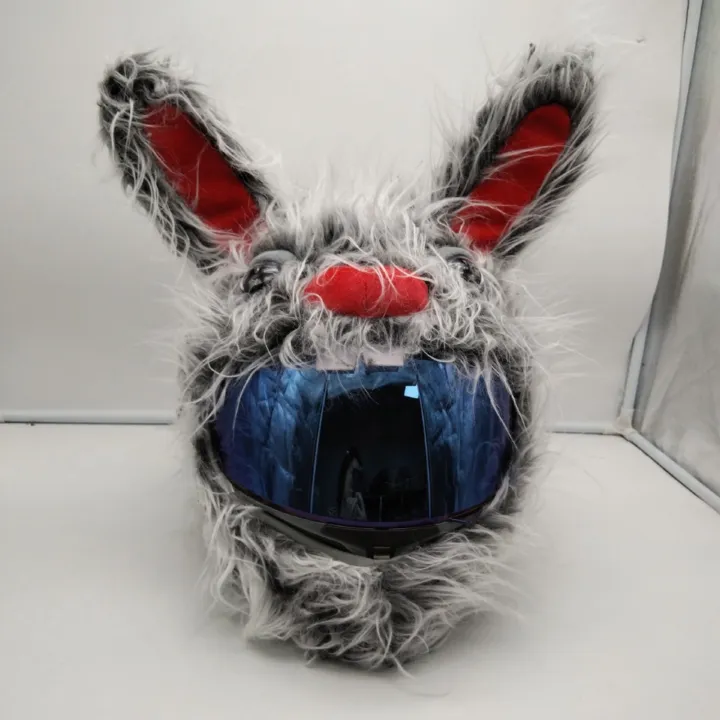 SuperRide%20Plush%20Helmet%20Cover%20Fun%20Animal%20Plush%20Motorcycle%20Helmet%20Cover%20Easy%20to%20Install%20Full%20Face%20Decorative%20Head%20Cover%20for%20Motorbike%20Helmet%20-%20Image%204