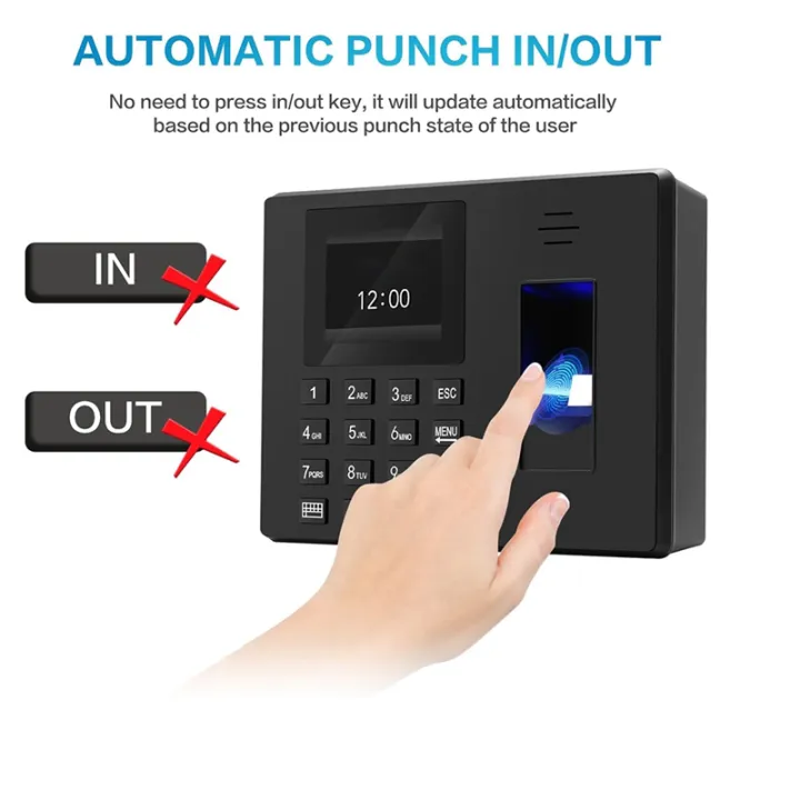 Fingerprint Clock Finger Scanning and PIN Punch in One, UK Plug | Daraz ...