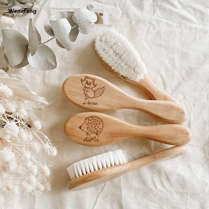 Wenefang%20Personalised%20Animal%20Print%20Baby%20Hair%20Brush%20Custom%20Name%20Infant%20Hairbrush%20Baby%20Shower%20Gift%20Toddler%20Wooden%20Engraved%20Hairbrush%20-%20Image%203
