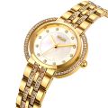 SKMEI 1979 Fashion Goddess Watch Women Luxury Rhinestone Scale Markers Waterproof Ladies Quartz Wristwatch  - Gold. 