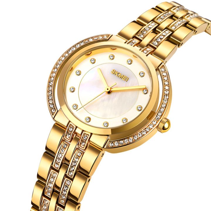 SKMEI%201979%20Fashion%20Goddess%20Watch%20Women%20Luxury%20Rhinestone%20Scale%20Markers%20Waterproof%20Ladies%20Quartz%20Wristwatch%20%20-%20Gold%20-%20Image%202