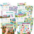 Chart Matchingting Multi-functional Toilet Habits Reward Stickers Training Sticker Montessori Toilet Training Sticker Waterproof Wall Hang Toilet Habit Sticker Chart Children/Kids. 