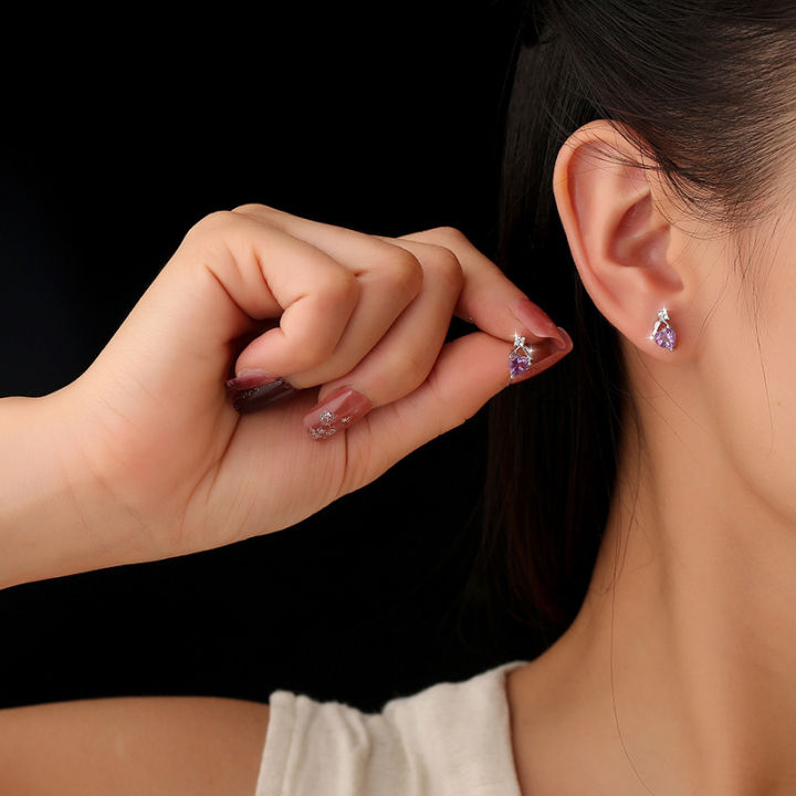 %E3%80%90Top%20Picks%E3%80%91Exquisite%20Natural%20Stone%20Ear%20Jewelry%20S925%20Love%20Astolite%20Earrings%20Female%20Korean-style%20Niche%20Student%20Earrings%20Cute%20Elegant%20-%20Image%202