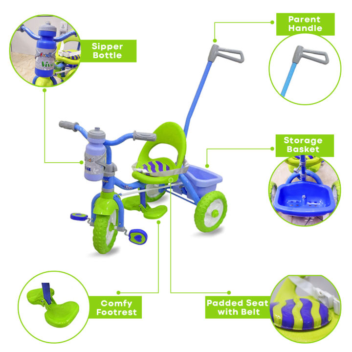 Kidzco%20Funride%20Viva%20Dx%20Tricycle%20-%20Parental%20Handle,%20For%201-4%20Years%20-%20Image%204