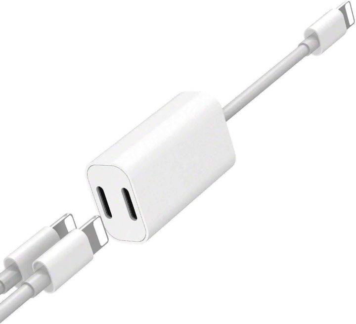 Dual%20Lightning%20Adapter%20Connector,2%20In%201%20Headphone%20Audio+Charge%20Double%20Lightning%20Splitter,Support%2011%20And%20Later%20-%20Image%202