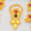 Bulaki Nose Ring  Limbu Nose Pin Bulaki Fuli Nose Acessories Nose Hook Pin Bulaki Limbu Cultural Nose Jewellery Gold Design Bulaki Gold Design Nose Pin Gold Plated Gold Design Limbu Cultural Bulaki Nose Pin Bulaki For Women | Limbu Cultural  Jewellery. 
