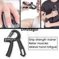 Difutagui [5-60kg] Adjustable Hand Grip Fitness Gym Hand Strength Bargain price Exercise Resistance Gripper with counter 握力器. 