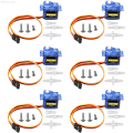 Adongruoan 6pcs Sg90 9g Micro Servo Motor, Mini Servos Motor Kit Plastic Gear 180 Degree Servo for Rc Car Airplane Plane for Arduino. 