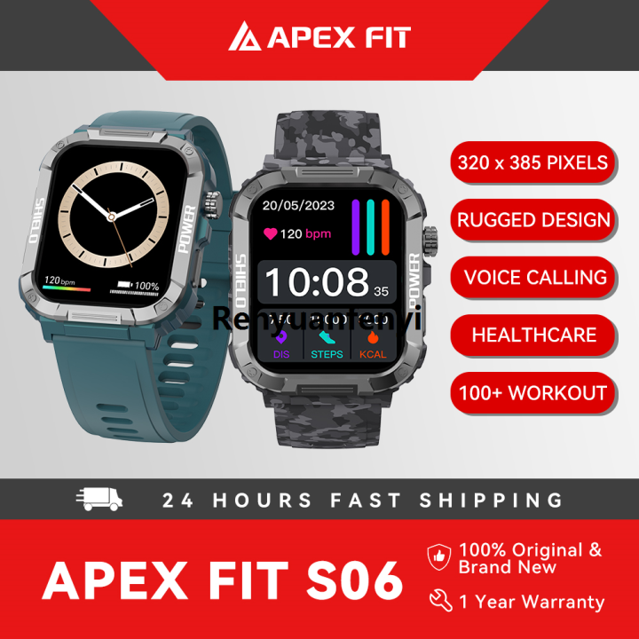 Renyuan Apex Fit Sport S06 Smartwatch 1.91'' Full Touch Screen BT Call Bargain price Outdoor Fitness Tracker Smart Watch With IP68 Waterproof