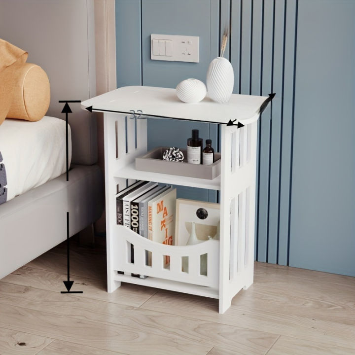 Modern minimalist storage Nordic coffee table bedside table bedroom locker small table living room mini square table side table