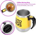 Self Stirring Mug, Auto Magnetic Mug Stainless Steel Mixing Cup With Airtight Lid And Drink Hole To Go Mug-1PIece. 