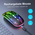 A20 Bluetooth Wireless Mice 2.4Ghz Light Emitting Charging RGB Gaming Office 5 Keys Metal Scroll Wheel. 