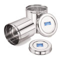 DeviDayal Stainless Steel Deep Multi Purpose Container Pack of 2 Unit ( 10000 ML & 12500 ML). 