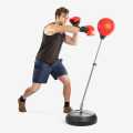 Height Adjustable Boxing Training Punching Bag With Stand And Gloves Set. 