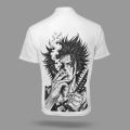 Anime Yami Sukehiro Graphic Print White T-Shirt for Men – Black Clover Back Print. 