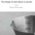 90/200ml Stainless Steel Coffee Measuring Cup Espresso Extraction Double Mouth Double Scale Cup Kitchen Coffee Measuring Tool. 