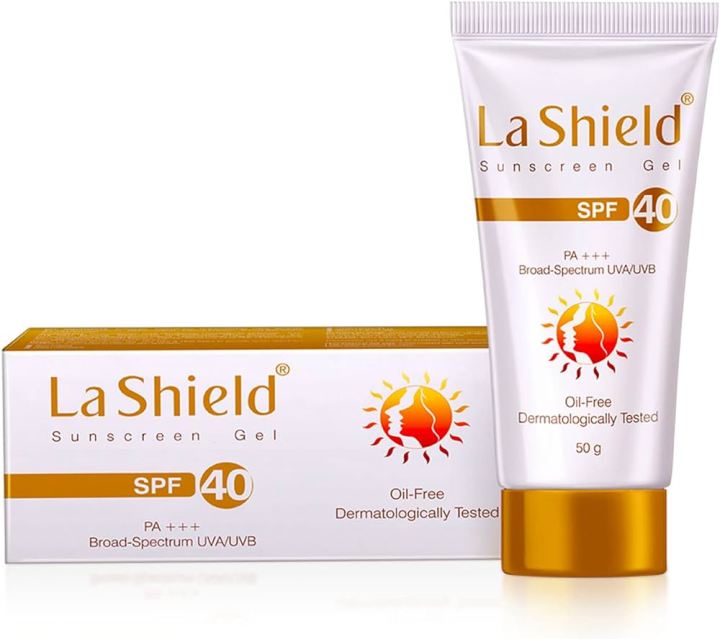 La Shield Sunscreen Gel, Spf40, Broad Spectrum Uva/Uvb, Oil-Free, 50G