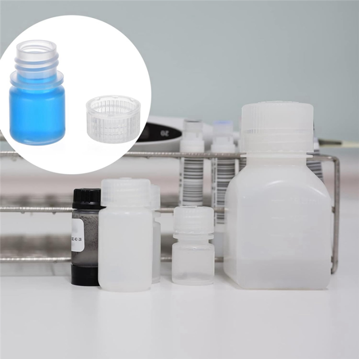 50 Pcs 8Ml Plastic Bottle Set Kit Wide Mouth Reagent Bottle, Small ...