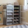 12 Cube Stackable Shoe Rack Storage Cabinet. 