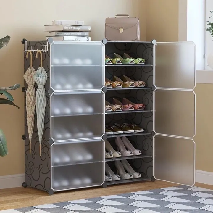 12%20Cube%20Stackable%20Shoe%20Rack%20Storage%20Cabinet%20-%20Image%204