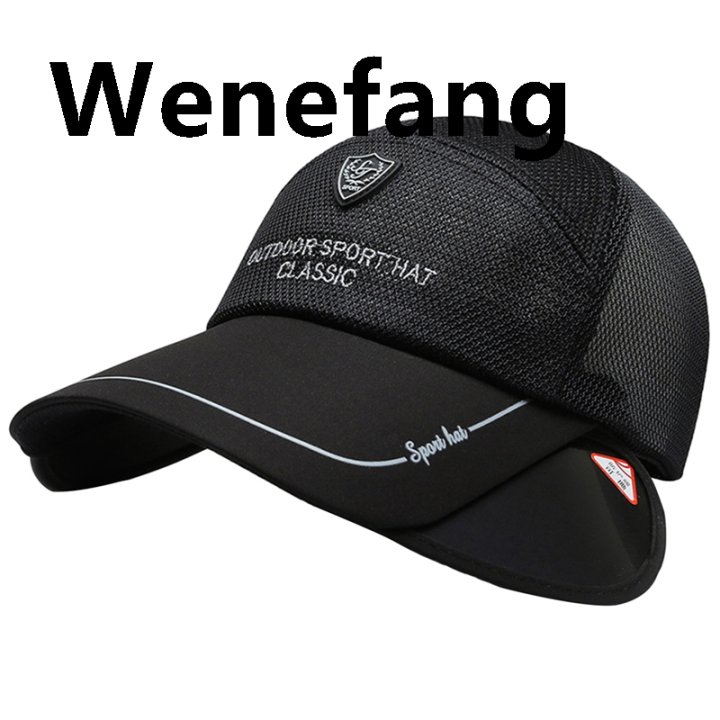 Wenefang%202021%20Summer%20Mesh%20Breathable%20Caps%20Retractable%20Visor%20Hat%20Woman%20Beach%20High%20Quality%20Hat%20Headwear%20Men%20Fishing%20Hiking%20Outdoor%20UV%20Protection%20Cap%20-%20Image%203