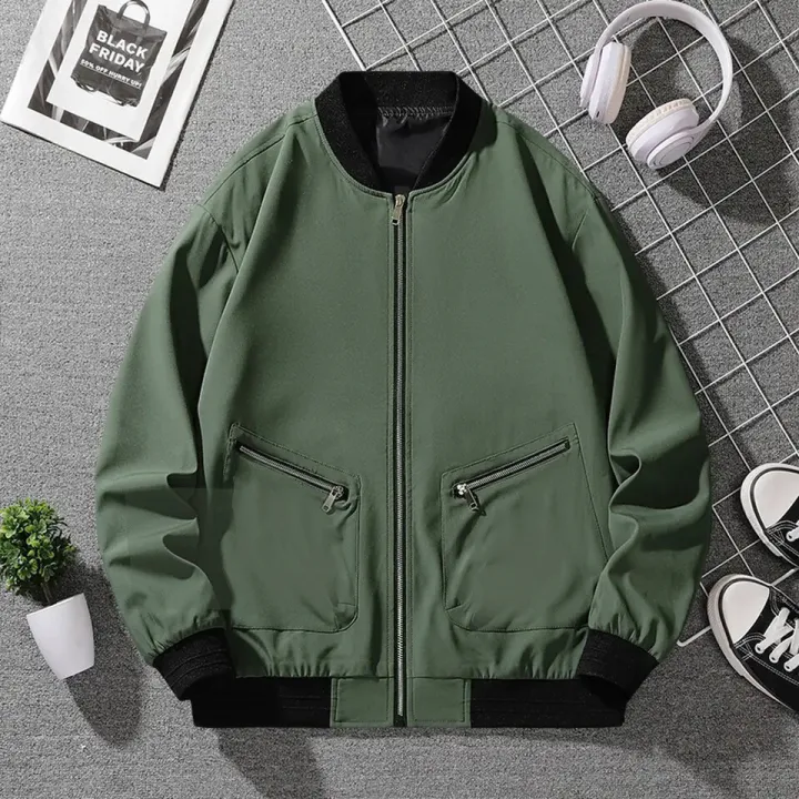 Summer%20Stretchable%20Windproof%20Wrinkle%20Fabric%20Bomber%20Jacket%20With%20Front%20Zip%20Design%20For%20Men%20%7C%20Fashion%20Windproof%20Bomber%20Jacket%20For%20Men%20-%20Image%204