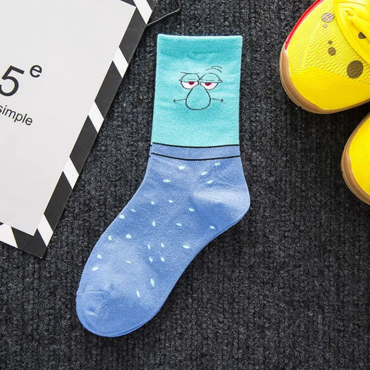Owen%205%20SpongeBob%20SquarePants%20Squidward%20Trendy%20Patrick%20Star%20Egyptian%20Basketball%20Autumn%20Winter%20Mid-Calf%20Mens%20Cotton%20Socks%20-%20Image%208