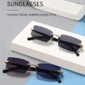 Sunglasses   Eyewear Designer Shades Rimless Sunglasses Sun Glasses. 