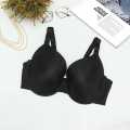 Black Color Spandex Plain Big Cup Light Padded T-shirt Bra For Women. 