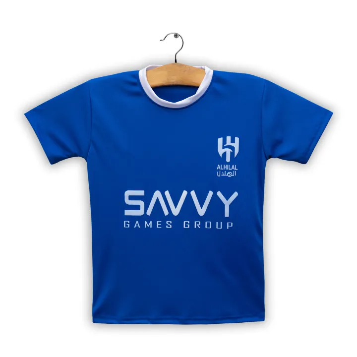 Neymar%20Jr%2010%20Printed%20Al%20Hilal%20Home%20Jersey%20Set%20For%20Kids%20-%20Image%203